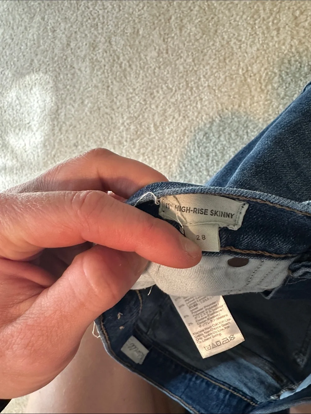 Madewell Dark Blue Skinny Jeans